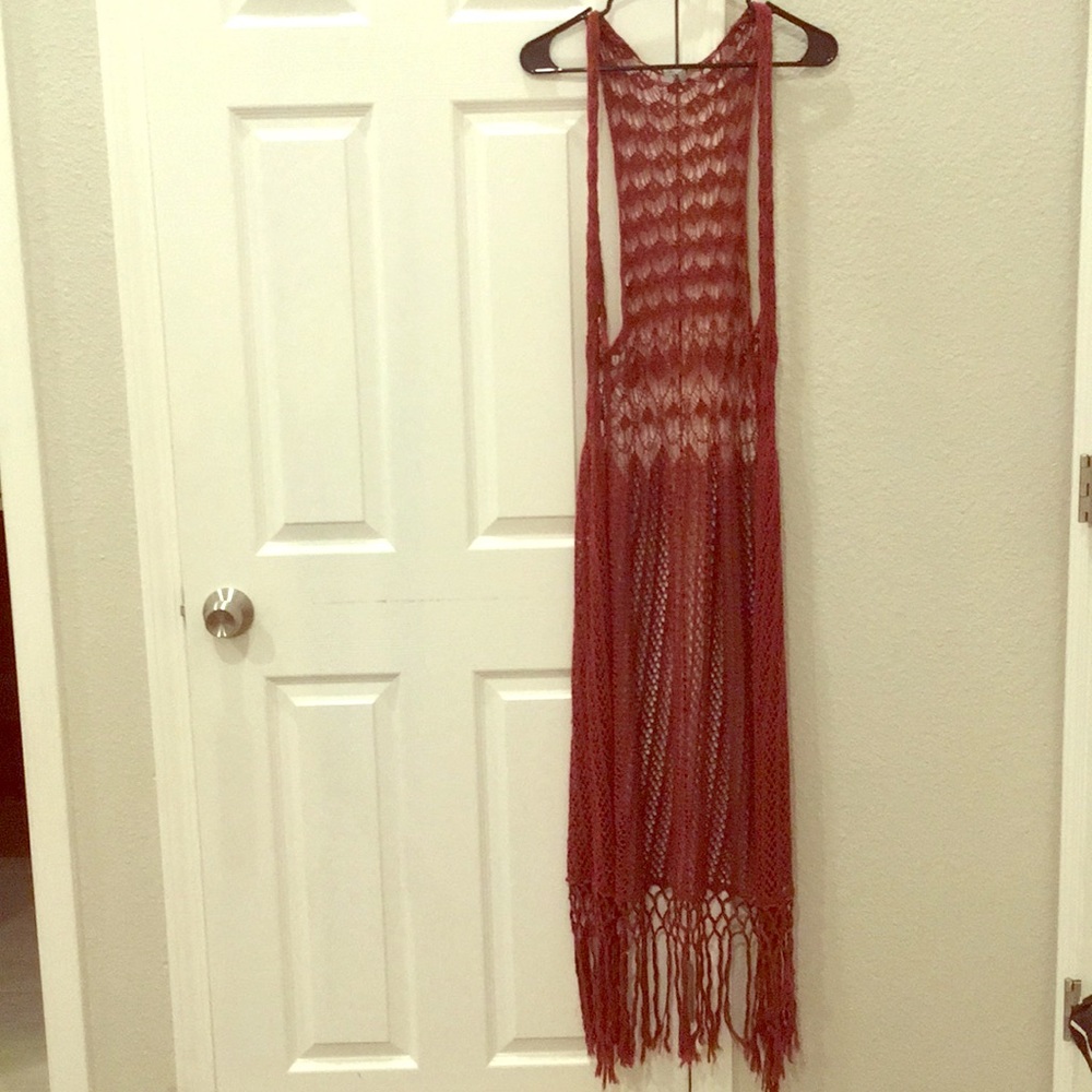 Floor-length Knitted Vest 🧡